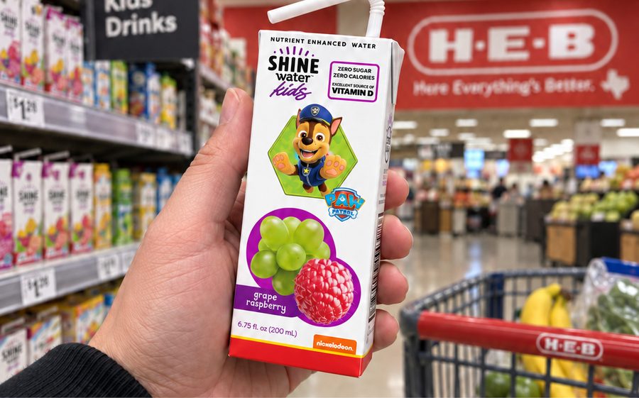 ShineWater Kids on the shelf at H-E-B