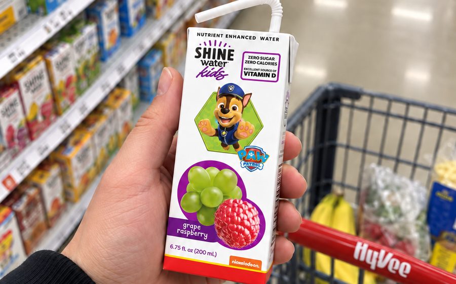 ShineWater Kids on the shelf at Hy-Vee